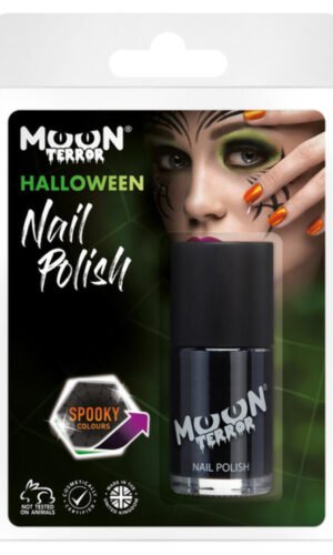 Moon Terror Halloween Nail Polish, Black