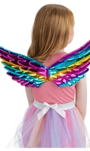 Rainbow Metallic Unicorn Wings