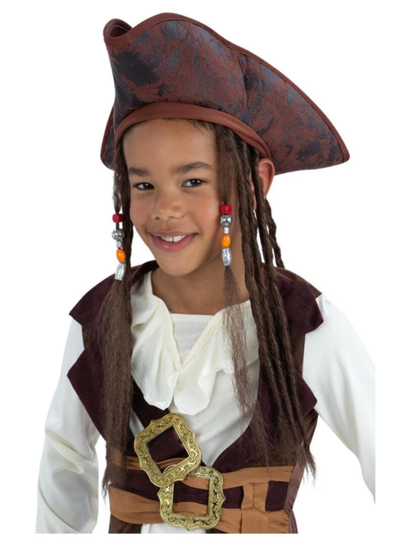 Pirate Hat, with Dreadlocks - Fancy Dress Town, Superheroes & Halloween