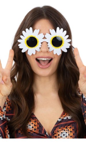 Daisy Hippie Specs, White