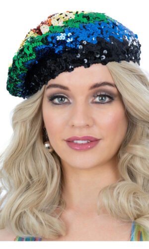 Sequin Beret, Rainbow