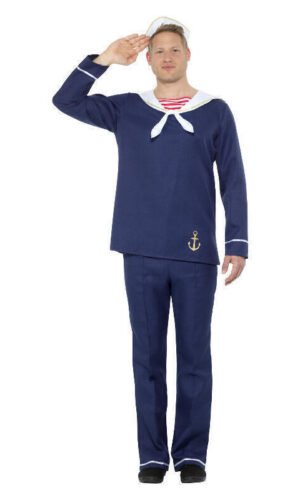 Sailor Man Costume, Blue & White