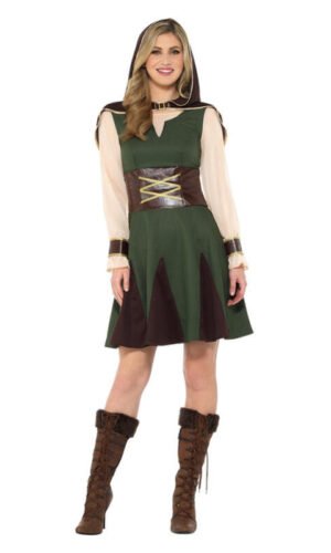 Robin Hood Lady Costume, Green & Brown
