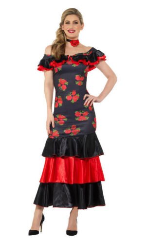 Flamenco Lady Costume, Black & Red