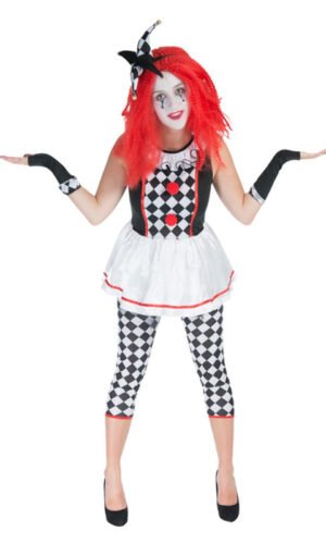 Ladies Clown Jester Costume,