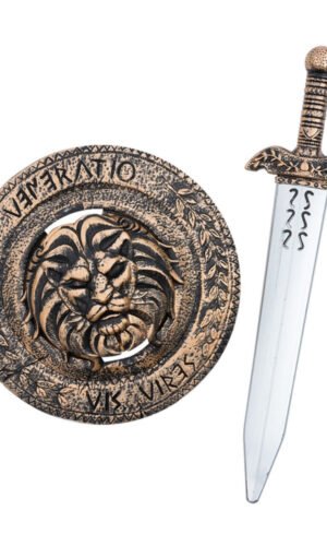 Gladiator Lion Shield 46cm & Sword 47cm
