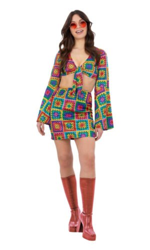 Fever Rainbow 60s Crochet Costume