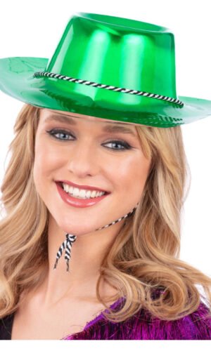 Green Metallic Cowboy Hat