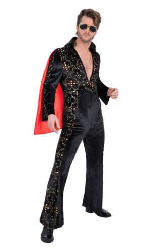 Elvis Black Rhinestone Costume