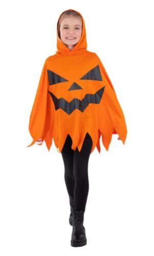 Pumpkin Poncho, Orange, Kids