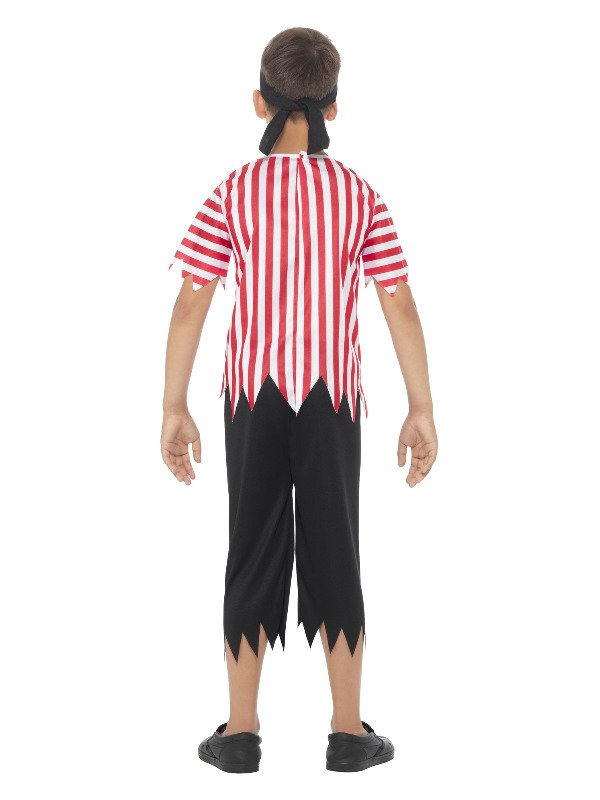 Jolly Pirate Boy Costume, Red & White - Image 3