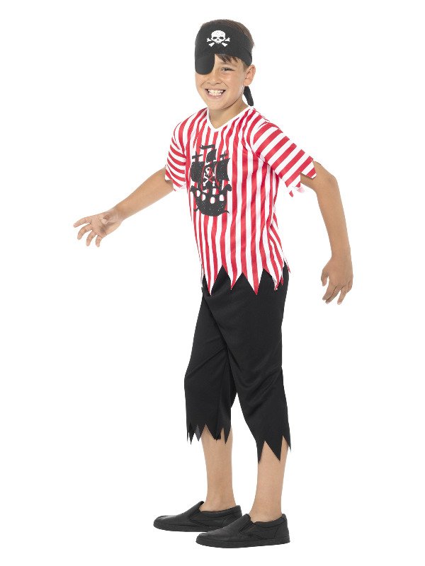 Jolly Pirate Boy Costume, Red & White - Image 2