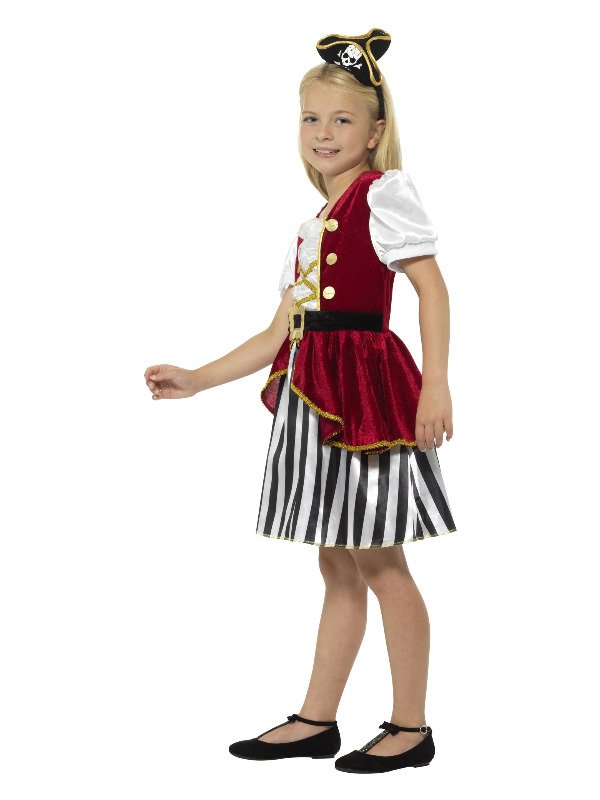 Deluxe Pirate Girl Costume, Red & Black - Image 2