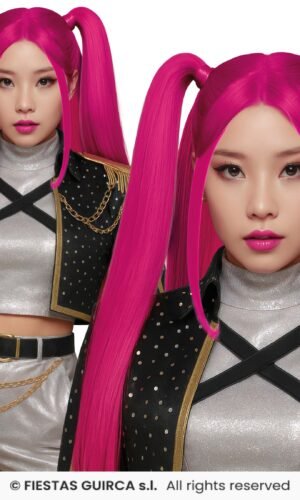 K-POP Pink Ponytails wig